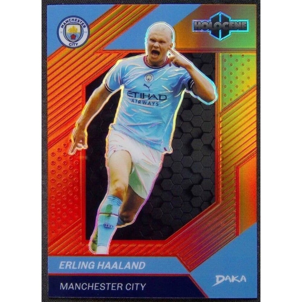 UNIQUE CARD!!! 2023 DAKA Erling Haaland #NO-18 Man City Holocene Orange 21/25